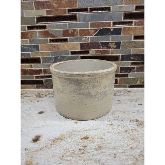 Vintage Crock Stoneware Butter, Farmhouse Primitive, Country Kitchen - Picture 1 of 5